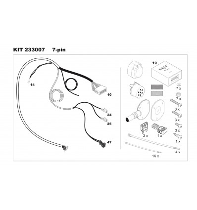 Штатная электрика к фаркопу на Mercedes ML 109798/233007