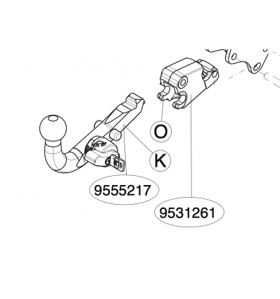 Быстросъемный шар фаркопа Toyota Land Cruiser Prado 150 9555217