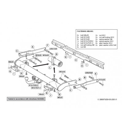 Фаркоп на Volkswagen Transporter T4 266900