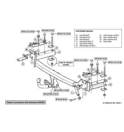 Фаркоп на Audi A4 268500