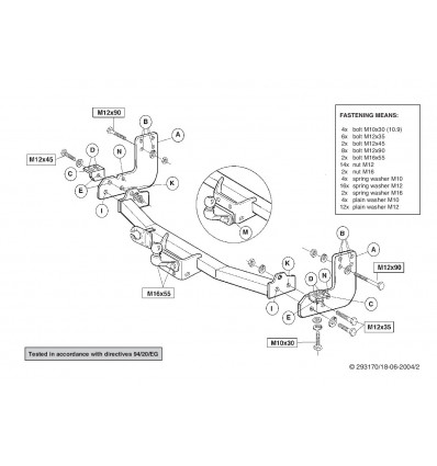 Фаркоп на Volkswagen LT 28,35 293100