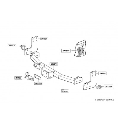 Фаркоп на Volkswagen LT 28,35,46 293200