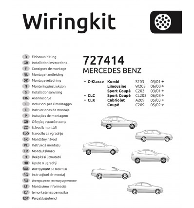 Штатная электрика к фаркопу на Mercedes C, CLC, CLK 727414