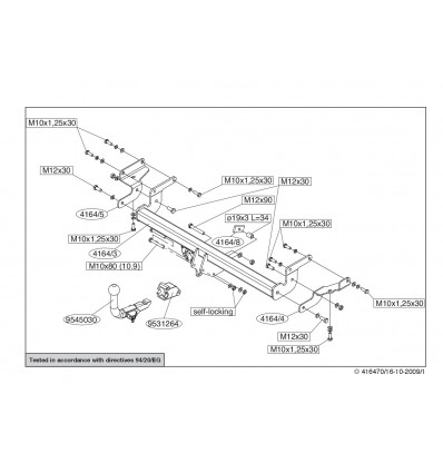 Фаркоп на Mitsubishi Lancer 9 416400