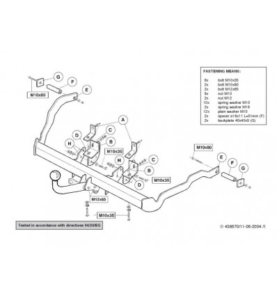 Фаркоп на Renault Kangoo 438600