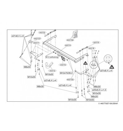 Фаркоп на Toyota Corolla Verso 443700