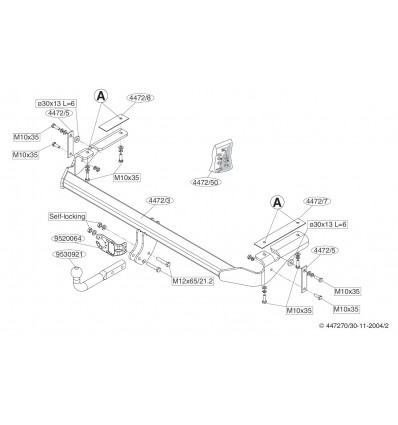 Фаркоп на Citroen C5 447200