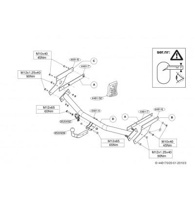 Фаркоп на Ford Focus 2 448100