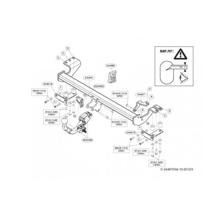 Фаркоп на Ssang Yong Actyon 544800