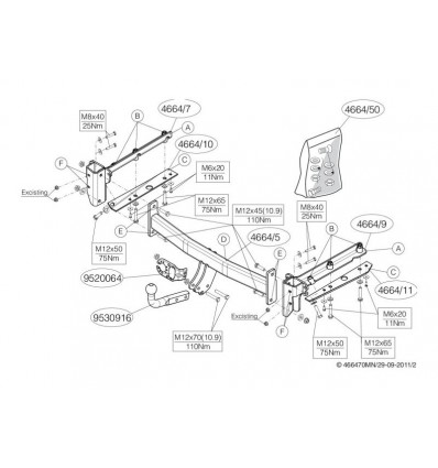 Фаркопы на Subaru Outback  466400