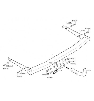 Фаркоп на Audi Q3 305421600001