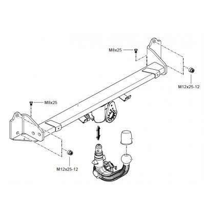 Фаркоп на BMW 5 F07 303370600001