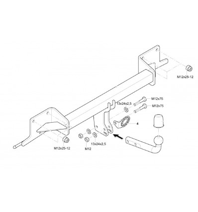 Фаркоп на BMW X1 E84 303313600001