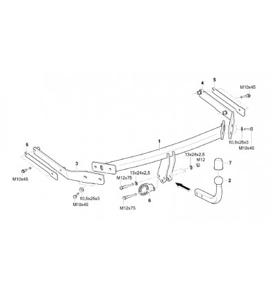 Фаркоп на Ford C-MAX 307508600001