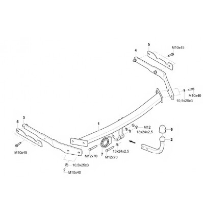 Фаркоп на Ford Focus 3 307456600001