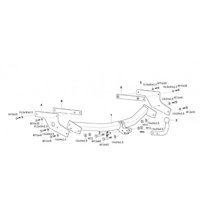 Фаркоп на Ford Focus 2 307337600001