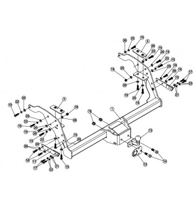 Фаркоп на Ford Ranger 307443600001