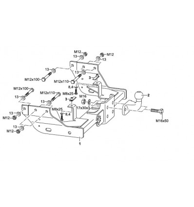 Фаркоп на Ford Transit 307260600001