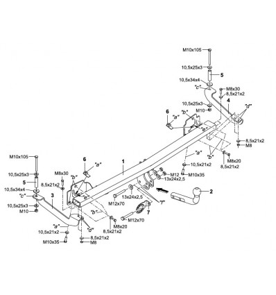 Фаркоп на Fiat Doblo 306278600001