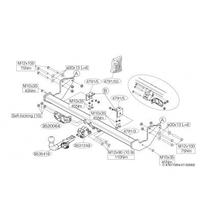 Фаркоп на Mercedes Viano-Vito 479100