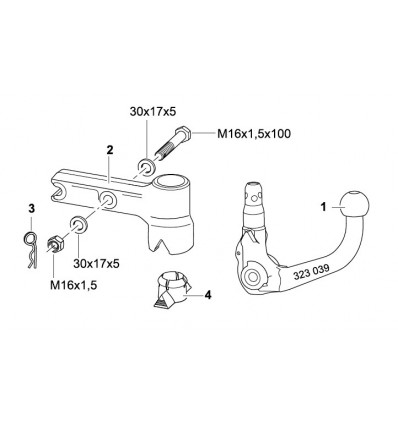 Фаркоп на Land Rover Range Rover 323062600001