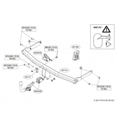 Фаркоп на Mazda 5 501100