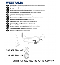 Штатная электрика к фаркопу на Lexus RX 300/350/400h/450h 335357300107