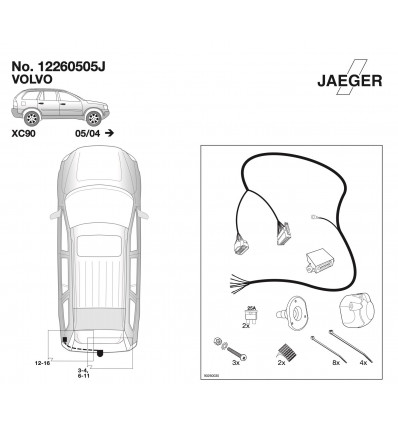 Электрика оригинальная на Volvo XC90 12260505