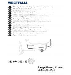 Штатная электрика к фаркопу на Land Rover Range Rover 323074300113