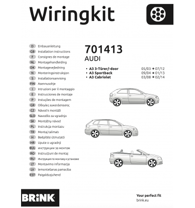 Штатная электрика к фаркопу на Audi A3/Q3 701413