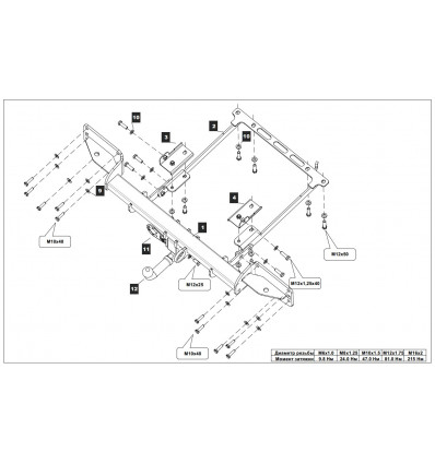 Фаркоп на Land Rover Range Rover 34.2564.32