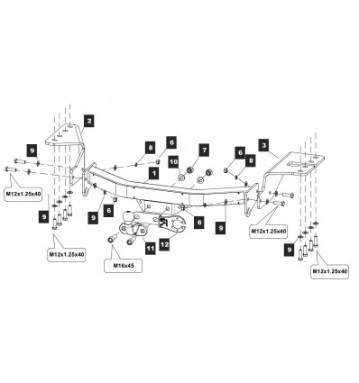 Фаркоп на Toyota Fortuner 24.2588.05