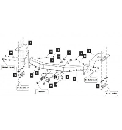 Фаркоп на Toyota Fortuner 24.2588.21