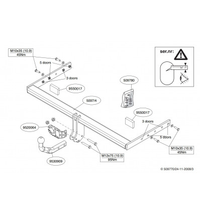 Фаркоп на Audi A3 509700