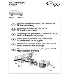 Штатная электрика к фаркопу на Nissan Murano 16140506