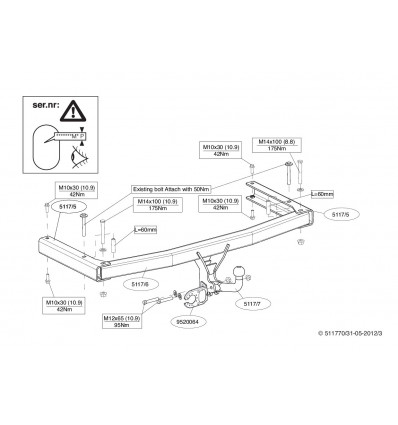 Фаркоп на Audi A6 511700