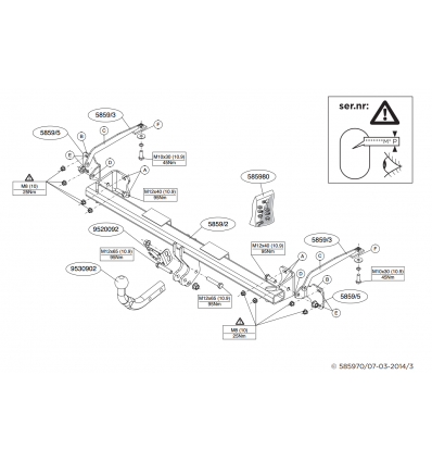 Фаркоп на Ford Tourneo Connect 585900