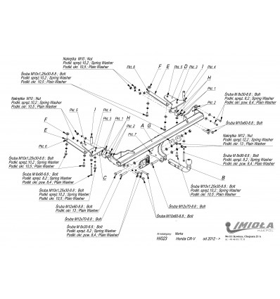 Фаркоп на Honda CR-V H/023