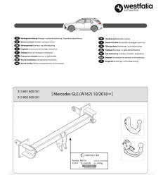 Фаркоп на Mercedes GLE 313662600001