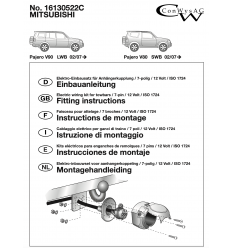 Электрика оригинальная к фаркопу на Mitsubishi Pajero 16130522