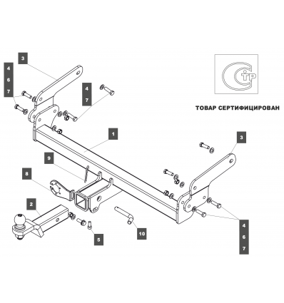 Фаркоп на Toyota Rav 4 249451