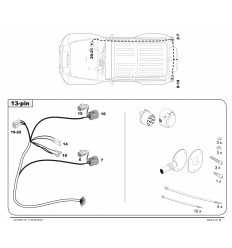 Штатная электрика к фаркопу на Jeep Wrangler 119704/44110213