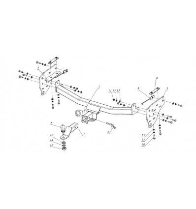 Фаркоп на Mitsubishi L200 FA 1008-E