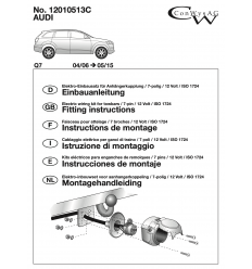 Электрика оригинальная к фаркопу на Audi Q7 12010513