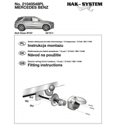 Штатная электрика к фаркопу на Mercedes GLE 21040548