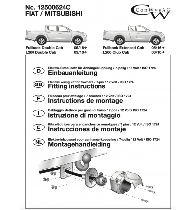 Электрика оригинальная на Mitsubishi L200 12500625