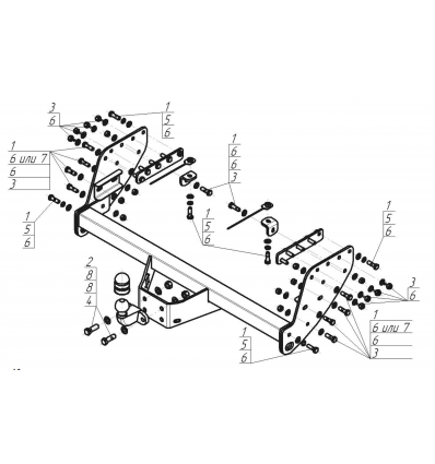 Фаркоп на Mitsubishi L 200 91301-F