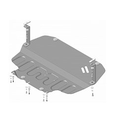 Защита картера и КПП Seat Altea Freetrack 72302