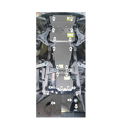 Защита картера, радиатора, КПП, РК и переднего дифференциала Mitsubishi Pajero Sport 31336