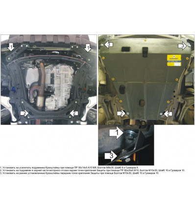 Защита картера и КПП Acura MDX 03401